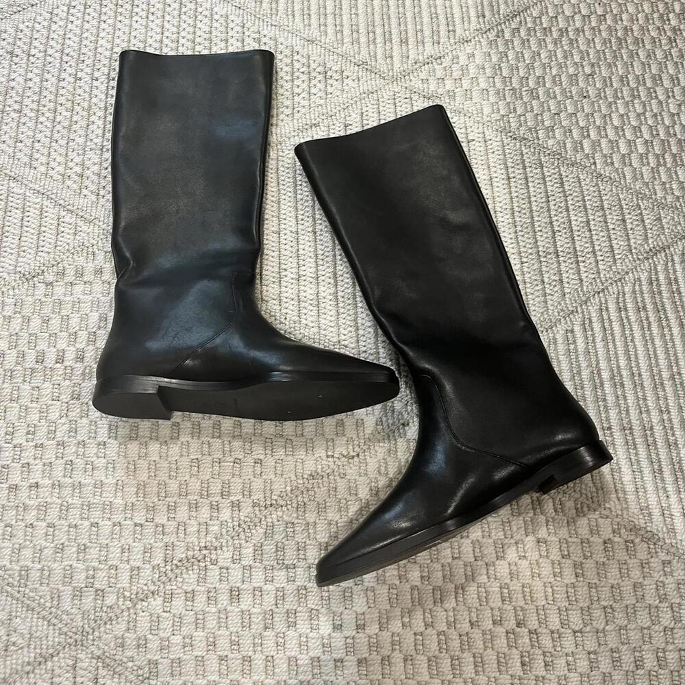 Loeffler Randall Tilly Black Leather Riding Tall Boot - Picture 7 of 7